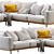 Modern Newport L-Shaped Sectional 3D model small image 3