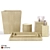 Luxurious Shagreen Bath Set 3D model small image 1