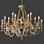 Chiaro Gabriel Chandelier - Elegant Brass and Bronze Light Fixture 3D model small image 1