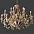 Chiaro Gabriel Chandelier - Elegant Brass and Bronze Light Fixture 3D model small image 2