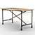 Industrial-Inspired Flatiron Desk 3D model small image 2