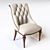 Elegant Corona Dining Chair 3D model small image 1