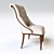 Elegant Corona Dining Chair 3D model small image 2
