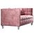 Mariel Velvet Loveseat with Clear Acrylic Legs 3D model small image 4