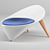 Sleek Circular Chair 3D model small image 1