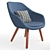 Elegant Philippa Armchair: Sophisticated Comfort 3D model small image 3