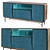 Chic Turquoise Sideboard 3D model small image 1
