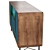 Chic Turquoise Sideboard 3D model small image 4