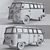 Classic Volkswagen Transporter: Timeless German Commercial Vehicle 3D model small image 3