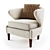 Sophia Accent Chair: Elegant Design, Plush Comfort 3D model small image 1