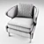 Sophia Accent Chair: Elegant Design, Plush Comfort 3D model small image 5