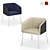 Contemporary Allure Armchair 3D model small image 2