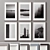 6-Piece Picture Frame Set - Variety of Sizes & Colors 3D model small image 2