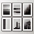 6-Piece Picture Frame Set - Variety of Sizes & Colors 3D model small image 3