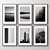 6-Piece Picture Frame Set - Variety of Sizes & Colors 3D model small image 4