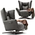 Natuzzi Tulip 3031: Stylish Armchair Designed by Mauro Lipparini 3D model small image 2