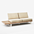 Outdoor Platform Loveseat 3D model small image 1