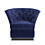 Elegant Longhi Armchair: Unwarp, 3Ds Max 2015, OBJ, FBX 3D model small image 2