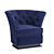 Elegant Longhi Armchair: Unwarp, 3Ds Max 2015, OBJ, FBX 3D model small image 4