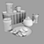 Elegant Kitchen Essentials Set 3D model small image 4