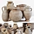 Ancient Clay Utensils 3D model small image 1