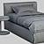 Meridiani LAW Single Bed: Sleek and Stylish 3D model small image 4