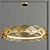 Elegant Gold DROPLET & BRILL Pendants 3D model small image 2