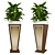 Modern Geometric Plant Vase 3D model small image 1