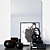 RH Decor Set: Mirror, Art, Vessels 3D model small image 1