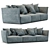 Alivar Blow - Modern Leather Sofa 3D model small image 1