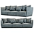 Alivar Blow - Modern Leather Sofa 3D model small image 2