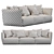 Alivar Blow - Modern Leather Sofa 3D model small image 3