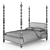 Elegance Defined: Restoration Hardware Zoe Bed 3D model small image 4