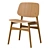 Soborg Chair: Elegant Wood Design 3D model small image 3