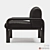 Sleek Gae Aulenti Leather Armchairs 3D model small image 2