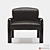 Sleek Gae Aulenti Leather Armchairs 3D model small image 3