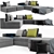 Elegant Minotti Hamilton Sofa 3D model small image 1