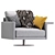 Mabel Lounge Armchair: Comfort and Style 3D model small image 1
