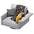 Mabel Lounge Armchair: Comfort and Style 3D model small image 2
