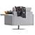 Mabel Lounge Armchair: Comfort and Style 3D model small image 4