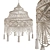 Boho Macrame Chandelier: Handcrafted Elegance 3D model small image 1