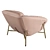 Luxurious Pink Armchair: DORA by Ulivi Salotti 3D model small image 2