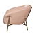 Luxurious Pink Armchair: DORA by Ulivi Salotti 3D model small image 3