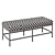 Contemporary Beckett Bench: Distressed Black Faux Leather 3D model small image 3