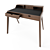 Luxurious Wooden and Leather Writing Desk 3D model small image 2