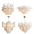 Elegant Chandelier Collection: Knappa, Krusning, Eichholtz Pulsar, Glass Leaf 3D model small image 1