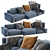 Flexteam Reef Sofa: Stylish & Comfortable 3D model small image 1