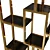 Eichholtz Cabinet Lagonda - Contemporary Brass and Glass Showcase 3D model small image 2