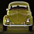 Classic VW Beetle 3D model small image 2