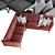 Hugo's Comfort Lux Corner Sofa 3D model small image 2